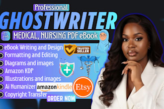 write medical PDF ebook, nursing playbook, mental health, pharmacy, ebook writer