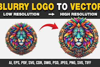 convert jpg png logo to vector by manual vector tracing for printing