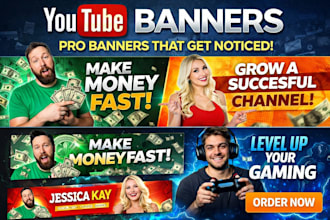 design youtube banner banner design or channel art