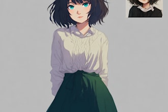 draw oc or fanart in anime style