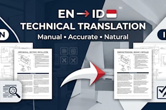 manually translate english to indonesian for documents and guides
