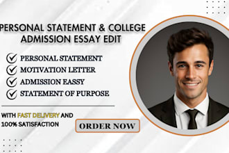 professionally develop your personal statement for bachelors, masters or phd