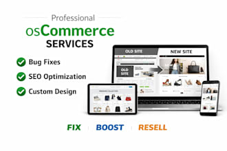 design professional oscommerce, fix bug issues, SEO, website design