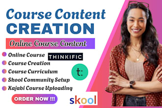 create online course curriculum creation, skool community setup kajabi
