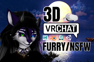 create vrchat avatar furry avatar 3d model vrc avatar nsfw avatar for PC quest
