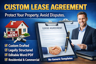 draft a customized lease agreement or rental agreement