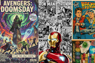 design retro vintage illustration, retro comic book pop art retro vintage poster