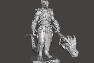 design printable 3d warhammer scifi creature dnd miniature for tabletop game stl