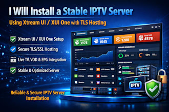 install you stable iptv server using xtreamui, xui one and tls hosting