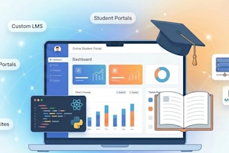 build a custom educational website or portal using required programming language