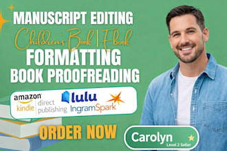 book editing and formatting , children book, ebook editing, book proofreading