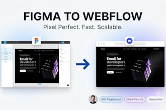 develop a webflow website from your figma design as a webflow expert