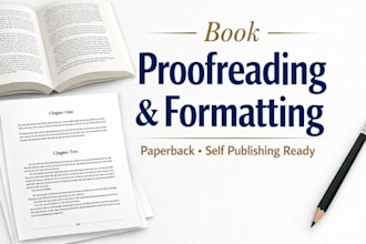 proofread and format your amazon KDP paperback for publishing