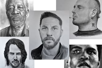 draw a realistic pencil portrait