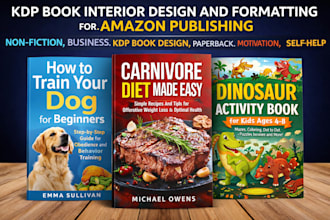 kdp book interior design and formatting for amazon publishing