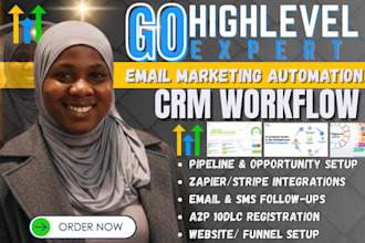 be your gohighlevel expert, setup ghl automation, ghl CRM workflow setup