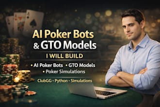 build ai poker bots, gto models and poker simulations in python for clubgg