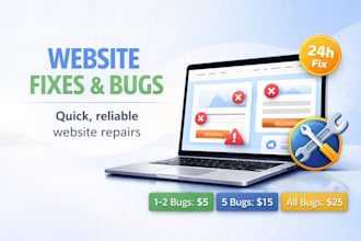 fix website issues, bugs and layout problems within 24 hours