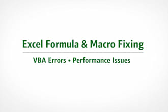 fix excel formulas, macros and vba errors