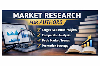 do market research and competitor analysis for authors and book businesses