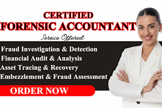 perform forensic accounting and investigate fraud on your financial records