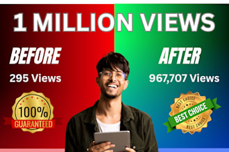 do youtube video SEO, google ranking and channel promotion for 1 million views