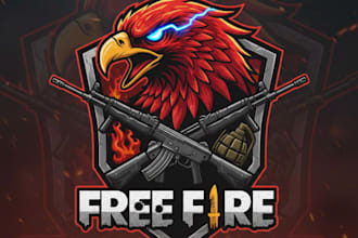 design a professional free fire gaming logo