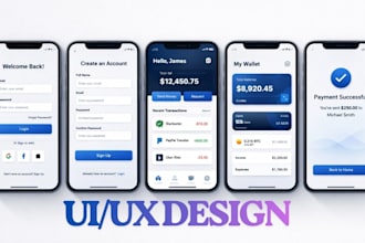 design modern fintech app UI UX in figma