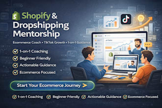 be your shopify mentor dropshipping mentor and ecommerce coach tiktok coach
