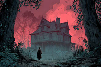 draw fantasy horror and fantasy horror character illustation