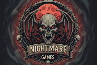 design a scary and professional horror gaming logo