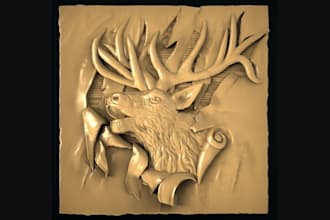 sculpt 3d bas relief, cnc engraving, wood engraving,   3d plaque,3d printing,stl