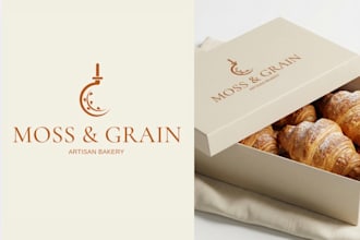 design a premium minimalist logo for coffee shop or bakery