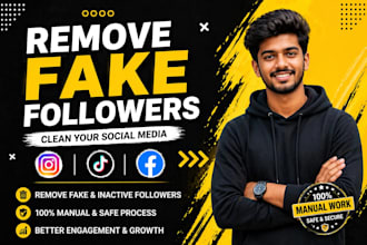 manually remove unwanted followers and clean your social media