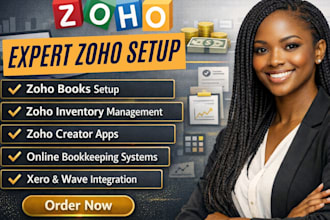 zoho books setup, zoho creator, inventory, online bookkeeping system with zoho