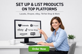 setup list products on lazada shopee ebay noon opensooq jumia namshi tiktok shop