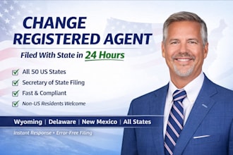 change your registered agent with the state fast in any US state