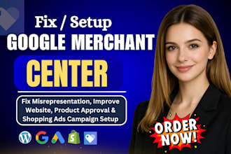 fix google merchant center suspension, misrepresentation and product feed errors