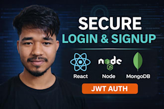 add secure login signup authentication in react node
