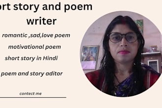 do shayari, poem and short story writer in hindi and english