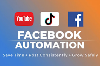manage and automate your youtube, tiktok and facebook growth