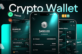 develop fintech app crypto wallet app, fintech mobile banking app, loan app