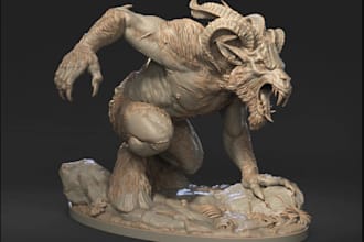 sculpt action figure creature, zbrush sculptor, stl for printing, 40k warhammer