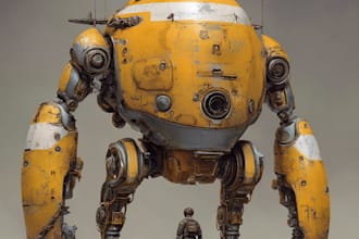 design sci fi mecha and robot concept art