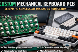 design custom mechanical keyboard pcb, schematic and enclosure for production