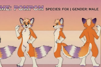 draw furry art furry reference sheet fursona nsfw oc character design sfw avatar