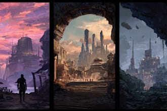 create fantasy and scifi game concept art