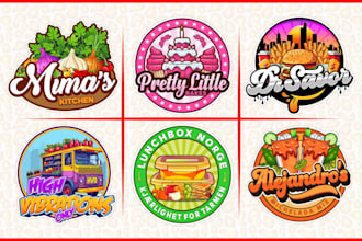 do restaurant, fastfood, BBQ, food truck and 3d food logo design