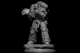 create high quality 3d miniature models for warhammer 40k space marines aos dnd