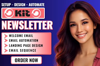 design kit newsletter kit landing page convertkit email sequence kit automation